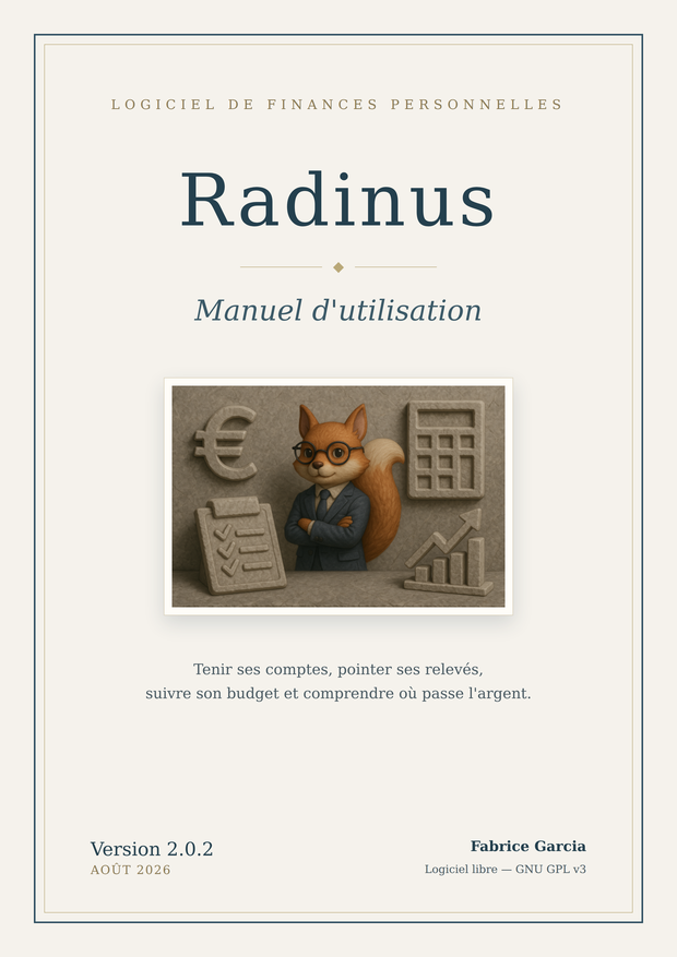 Couverture du manuel d'utilisation de Radinus